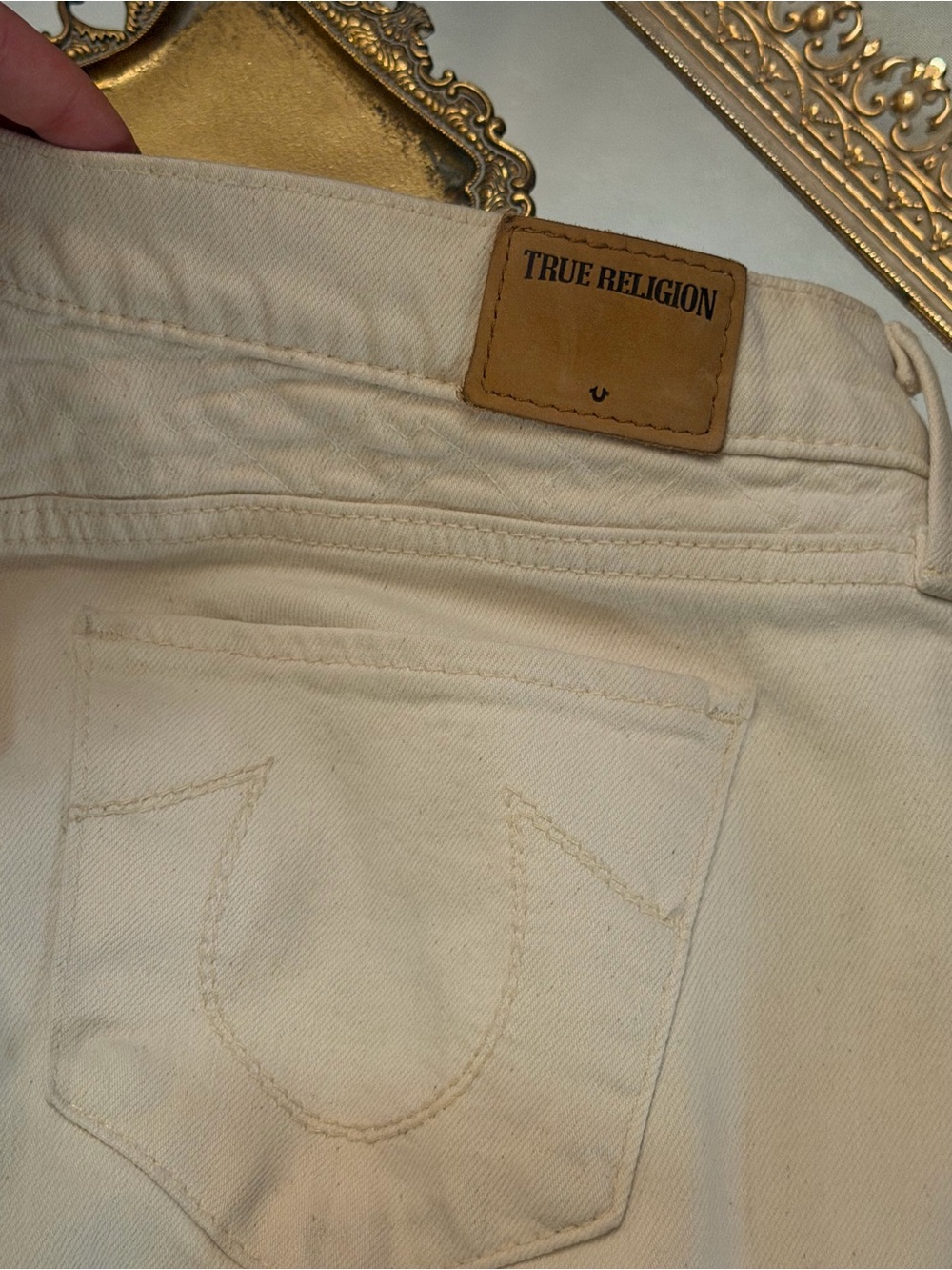 True Religion Halle White Super Skinny Jeans Size 31